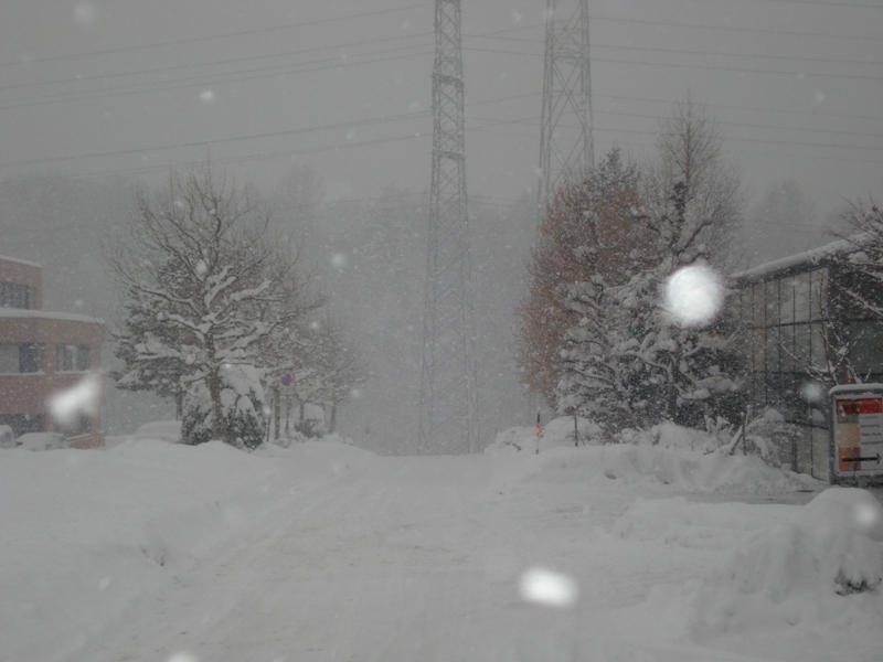 Chutes de neige sur Yverdon-les-Bains