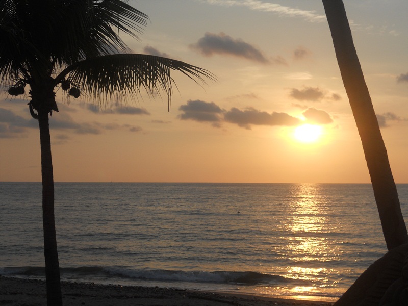 Coucher de soleil sur le Pacifique