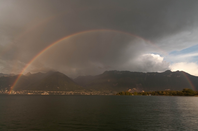 Arc-en-ciel sur le Léman 
